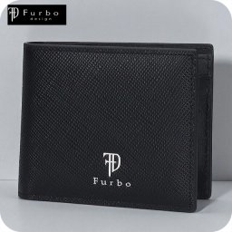 フルボ 二つ折り財布 メンズ レディース ブランド Furbo 革 レザーウォレット 小銭入れあり FRB152 ブラック 財布
