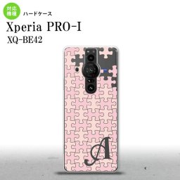 XperiaPRO-I Xperia PRO-I スマホケース 背面ケース ハードケース パズル 薄ピンク +アルファベット 背面カバー android nk-xproi-1211i