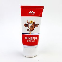 森永ミルク 加糖れん乳 チューブ型ペンケース パッケージ ペンポーチ 筆箱 レッド