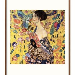 グスタフ クリムト レディウィズファン A3 サイズ ポスター アート おしゃれ 絵画 インテリア 北欧 イラスト マット紙 艶消し アートパネル 額 フレーム デザイン 壁掛け ギフト 新築祝い ディスプレイ 引越し祝い　新生活　空間デザイン 