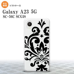GalaxyA23 Galaxy A23 スマホケース 背面ケースソフトケース ダマスク D 黒 2022年 10月発売 nk-a23-tp1034