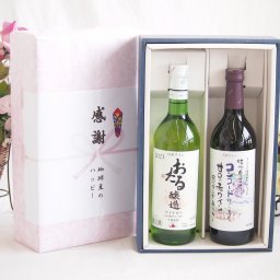 実りの秋の贈り物 感謝の贈り物ボックス おたる生葡萄100%ナイアガラワインと国産ワイン2本セット(酸化防止剤無添加 信州コンコード赤ワイン 甘口(長野県)720mlナイアガラ白ワイン やや甘口(北海道)720ml
