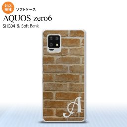 SHG04 SHG04 ZERO6 AQUOS zero6 スマホケース ソフトケース ピクチャ レンガ 茶 +アルファベット メンズ レディース nk-zero6-tp732i
