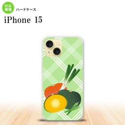 iPhone15 iPhone15 スマホケース 背面ケース ハードケース ベジタブル カボチャ 緑 2023年 9月発売 nk-i15-665