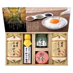 美食ファクトリー 蔵出し卵がけ醤油と美味しい米ギフト  ／セット・詰め合わせ 調味料 食品 結婚祝い プレゼント ギフト 結婚内祝い お返し おしゃれ 友達 メッセージ のし 職場 ハイセンス 人気 出産祝い 出産内祝い 送料無料 2026 送料無料 ギフト プレゼント プチギフト 内祝い 快気祝い 出産祝い 結婚祝い 引出物 新築祝い お返し