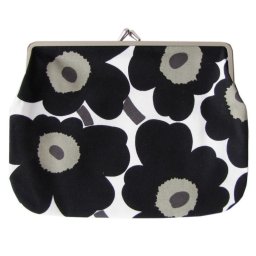 マリメッコ Marimekko 小物入れ ポーチ がま口 ミニウニッコ ブラック 37773 030 北欧雑貨 北欧デザインネコポス 誕生日 結婚祝い 結婚式 彼女 娘 コスメポーチ 妻 女性 バレンタイン 高級 ホワイトデー 父の日 母の日