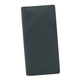 バーバリー BURBERRY 財布 8014479 MS CAVENDISH ロンドンチェック＆レザー コンチネンタルウォレット 小銭入れ付き 二つ折り 長財布 DARK CHARCOAL ダークチャコール