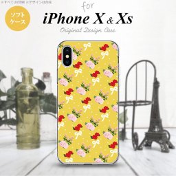 【iPhoneX】【スマホケース/スマホカバー】【アイフォンX】iPhoneX スマホケース カバー アイフォンX 花柄・バラ（I） 黄 nk-ipx-tp263【メール便送料無料】