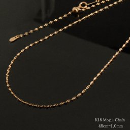 k18 ネックレス チェーン モーグル チェーン ピンクゴールドk18 デザインチェーン スライドチェーン レディース k18 18k 18金 華奢 調整できる 日本製