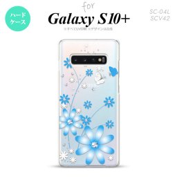 SC-04L SCV42 Galaxy S10+ スマホケース ハードケース 花柄 ガーベラ 水色 メンズ レディース nk-s10p-802