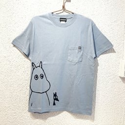 ムーミン ポケット Tシャツ (ブルー) Mサイズ アパレル