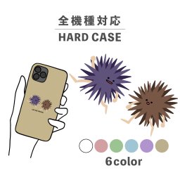 スマホケース おしゃれ 韓国 可愛い iPhone15 iPhone14 なんでも対応 iPhoneSE Google Pixel エクスペリア ギャラクシー 背面型 おもしろい ウニ 雲丹 栗 いがぐり トゲトゲ イラスト 手書き 生き物 シュール 秋 食べ物 季節