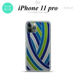 iPhone11pro 背面ケース カバー ステンドグラス風 帯 ブルー ステンドグラス風 nk-i11p-sg16