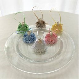 リボンの天使（小）　プレゼント　ギフト　お祝い　可愛い天使　天使の置物　天使のオブジェ　結婚式　天使　天使のリボン　リボン