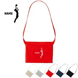 「女子バスケットボール選手」名入れサコッシュ/肩掛け ショルダー キャンバス地 名入れギフト 行楽 旅行 ドライブ お出かけ 母の日 母の日ギフト 母の日のプレゼント 斜め掛け 斜めがけ ワンショルダーバッグ【rcsc】バスケットボール 籠球