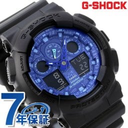 gショック ジーショック G-SHOCK クオーツ GA-100BP-1A アナログデジタル GA-100 メンズ 腕時計 ブランド ブラック ブルー 黒 カシオ プレゼント 実用的