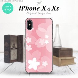 【iPhoneX】【スマホケース/スマホカバー】【アイフォンX】iPhoneX スマホケース カバー アイフォンX 花柄・サクラ ライトピンク nk-ipx-063【メール便送料無料】