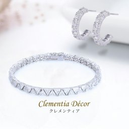 ブレスレット ピアス セット レディース ブランド 太め シルバー プラチナ 仕上 金属アレルギー 対応 ダイアナ トリリアントカット 20代 ブランド 50代 大人 長さ 選べる 彼女 おしゃれ 母の日 誕生日 プレゼント 女友達 ギフト 30代 40代 