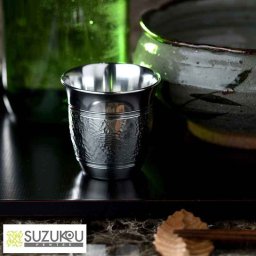 おちょこ おしゃれ 日本製 錫光 高級 ぐい呑み 錫製 ロクロ仕上げ りゅうひょう  お猪口 日本酒 酒器 錫  【送料無料】 