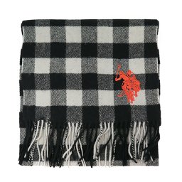 ユーエスポロ アッスン U.S.POLO ASSN マフラー ストール USPA-2001-BLKGRY メンズ レディース ブラック+グレーチェック ウール