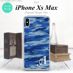 iPhoneXsMax iPhone XS Max スマホケース ハードケース タイガー 迷彩 A 青 +アルファベット メンズ レディース nk-ixm-1167i