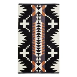 ペンドルトン PENDLETON ハンドタオル フェイスタオル コットン ジャガード タオル ビーチ プール レジャー アウトドア XB219 Black/White レディース メンズ ユニセックス ブラック+ホワイト