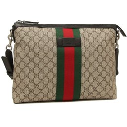 新品 GUCCI グッチ GGスプリーム ショルダー バッグ メッセンジャーバッグ 鞄 コーテッドキャンバス ミディアム メンズ レディース ユニセックス 523335 96I6N 9692 ベージュ エボニー