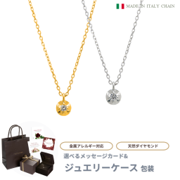 【特別な日にぴったりのギフト】金属アレルギー対応 ベビー ダイヤモンド ネックレス 日本製  レディース 一粒ダイヤ チェーン クラシック ゴールド シルバー プラチナ  18金 18K K18仕上げ SV925 誕生日 クリスマスギフト　クリスマスプレゼント【送料無料】【クリスマスラッピング無料】