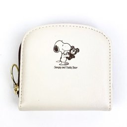 スヌーピー ＆ベア 2つ折財布 2トーン コンパクト財布
