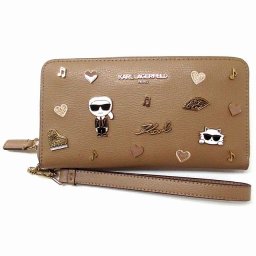 KARL LAGERFELD カールラガーフェルド 財布 サイフ ピン付き ジップ アラウンド ウォレット 長財布 L5GQO8EI VICUNA
