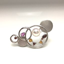 真珠 ブローチ パール アコヤ真珠 10.0mm ホワイトピンク シルバー 天然石 ムーン 69313 イソワパール