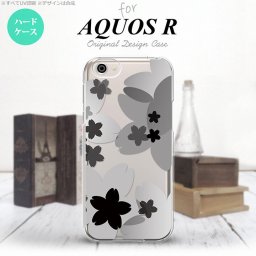 【SH03J】【スマホケース/スマホカバー】【アクオス R】SH03J スマホケース AQUOS R SH-03J カバー アクオス R 花柄・サクラ 黒 nk-sh03j-051【メール便送料無料】