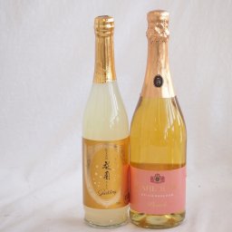 果物リキュール桃×梨特集2本セット(老松酒造 梨園スパークリング6度(大分県) カールユング ピーチ ノンアルコールスパークリング(ドイツ)) 500ml×1本 750ml×1本