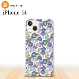iPhone14 iPhone14 スマホケース 背面ケースソフトケース 花柄 春 紫 2022年 9月発売 nk-i14-tp1706