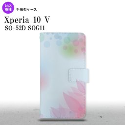 Xperia10V Xperia10V 手帳型スマホケース カバー ぼかし 花柄 青 2023年 7月発売 nk-004s-xp105-dr1594