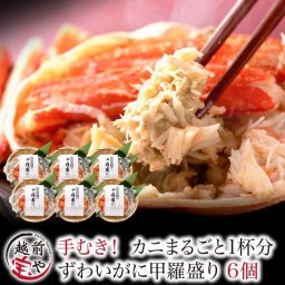 敬老の日 内祝い 誕生日 【送料無料】 カニ 甲羅盛り 食べ比べ カナダ産 ズワイガニ 6個 かに 蟹 ずわいがに 【冷凍】 海鮮丼 漬け丼 海鮮丼の具 専門店 内祝い お祝い 結婚祝い 還暦祝い プレゼント ギフト