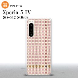 Xperia 5IV Xperia5IV スマホケース 背面ケースソフトケース 花十時 シック 茶 2022年 10月発売 nk-xp54-tp1352