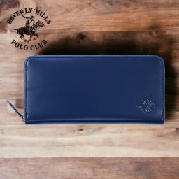 ビバリーヒルズポロクラブ 財布 メンズ ブランド 長財布 革 レザーウォレット 小銭入れあり ネイビー ブラック