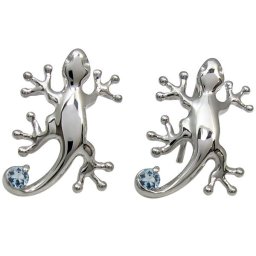 アクアマリンサンタマリア ヤモリ メンズピアス 無くしにくい メンズピアス フックピアス 父の日 2024