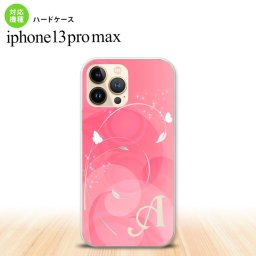 iPhone13ProMax iPhone13 Pro Max ケース ハードケース バタフライ 蝶 A ピンク +アルファベット iPhone13 プロ マックス 6.7インチ おしゃれ かわいい メンズ レディース キッズ デザインたくさん nk-i13pm-202i