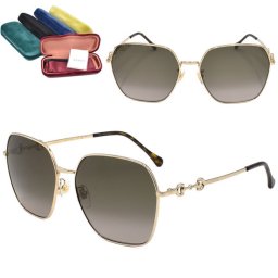 グッチ サングラス GUCCI GG0882SA-002 サングラス アジアンフィット メンズ レディース ユニセックス ゴールド ブラウン