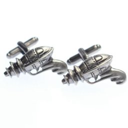 ガンメタリック 光線銃 ビーム銃 カフス カフリンクス カフスボタン メンズジュエリー アクセサリー 贈り物 ギフト パーティー 結婚式 オシャレ スーツアクセサリー専門店 父の日 ギフトにも 男性 ブライダル 披露宴 二次会 お呼ばれ パーティー おしゃれ カフスマニア