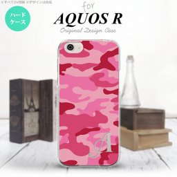 【SH03J】【スマホケース/スマホカバー】【アクオス R】SH03J スマホケース AQUOS R ケース アクオス R イニシャル 迷彩A ピンクC nk-sh03j-1149ini【メール便送料無料】