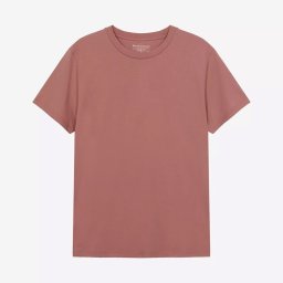 ブレッド＆ボクサーズ：ORGANIC COTTON CREW-NECK regular Tシャツ (ダークピーチ)[Tシャツ 男性下着 メンズインナー 人気ブランド おすすめギフト 誕生日プレゼント メンズファッション]