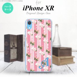 iPhoneXR iPhone XR スマホケース ハードケース 花柄 バラ レース ピンク +アルファベット メンズ レディース nk-ipxr-269i