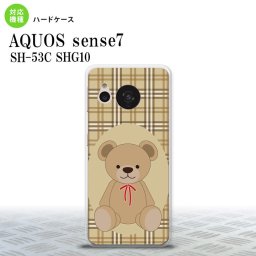 sense7 sense7 スマホケース 背面ケース ハードケース くま チェック 茶 2022年 11月発売 nk-sens7-751