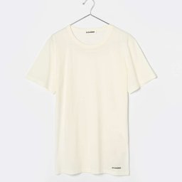 ジルサンダー プラス JIL SANDER+ J47GC0012 J45031 Tシャツ メンズ トップス 半袖 ロゴ カジュアル シンプル 春夏 コットン カットソー 綿 ギフト プレゼント T SHIRT CN SS ホワイト ブラック S M L