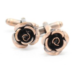 アンティーク風 燻し金 薔薇 カフス カフスボタン カフリンクス cufflinks cuffs メンズ 男性 ユニーク おもしろ 面白 面白い 動物 植物シリーズ スーツアクセサリー専門店 父の日 ギフトにも 誕生日 プレゼント プチギフト おしゃれ カフスマニア