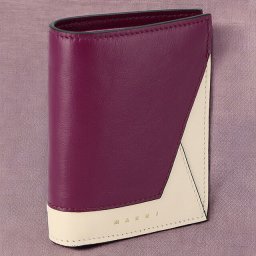 マルニ 二つ折り財布 レディース ブランド MARNI PFMO0055U2-P2644 パープル/ホワイト