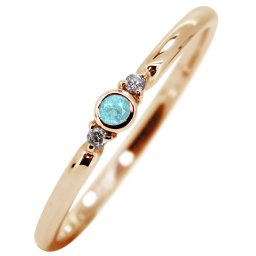 パライバトルマリン リング 指輪 ピンキーリング 希少石 18k K18 指輪 華奢 レディースリング パライバ 細身 重ねづけ